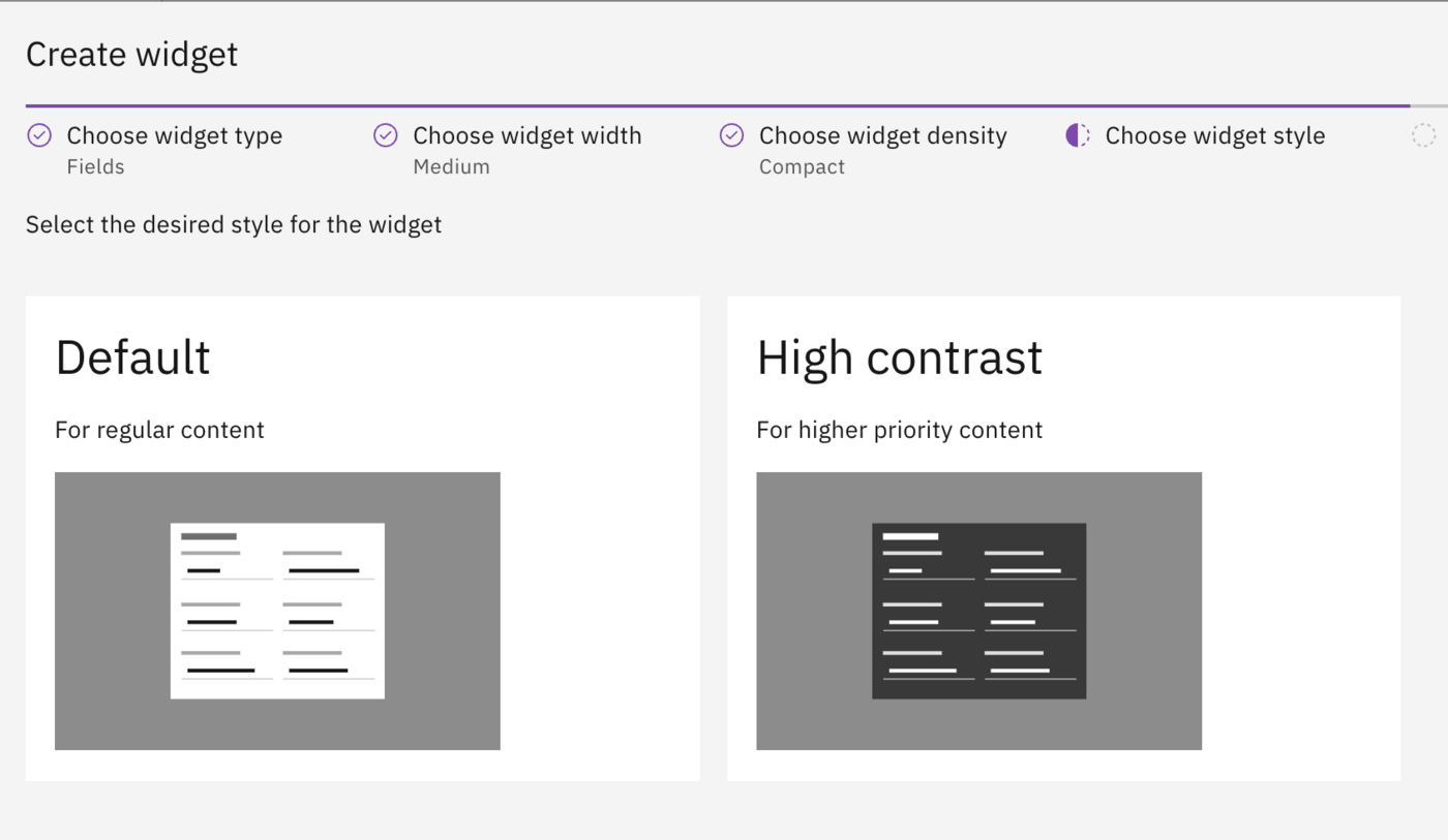 Widget wizard step 4